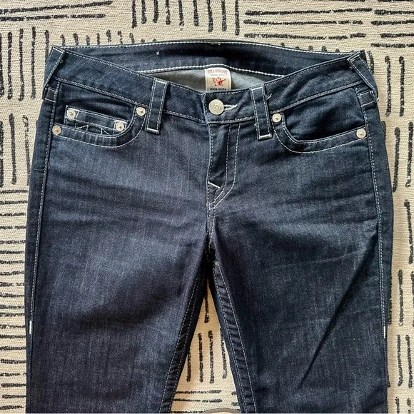 True Religion Dark Blue Boot Cut Jeans - Picture 3 of 7